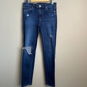 AG Adriano Goldschmied STEVIE Ankle Jeans Slim Straight Size 25R‎